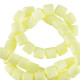Polymer tube beads 6mm - Pale yellow
